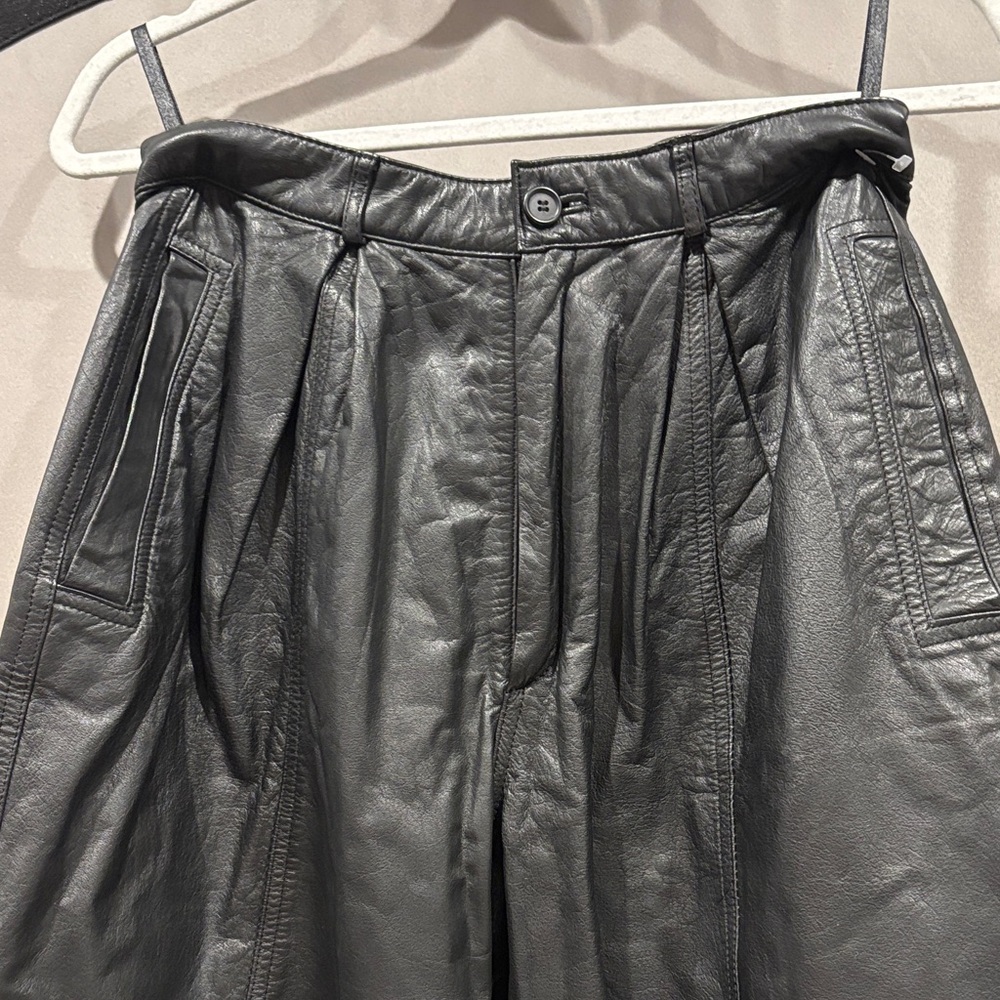 Vintage Black Leather Pants
